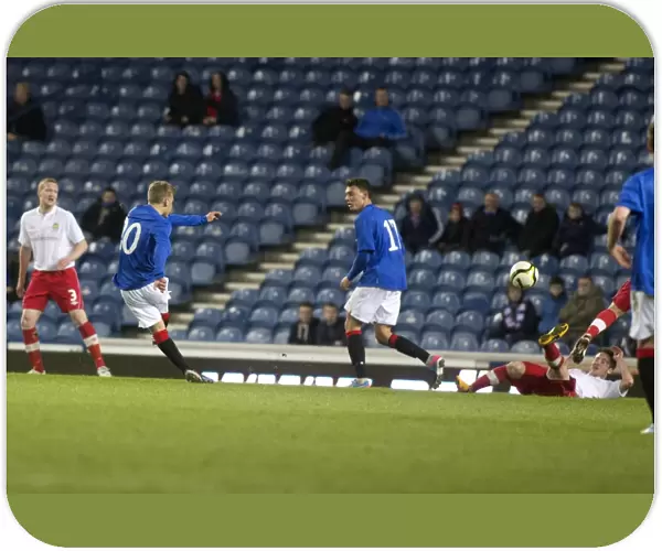 Andy Murdoch Scores the Second Goal: Rangers 2-0 Linfield at Ibrox Stadium