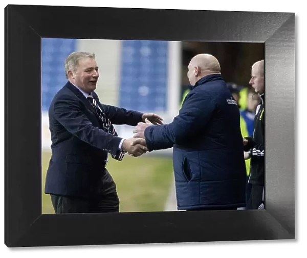 Ally McCoist and David Jeffrey: A Sportsman's Handshake at Ibrox Stadium After Rangers 2-0 Victory