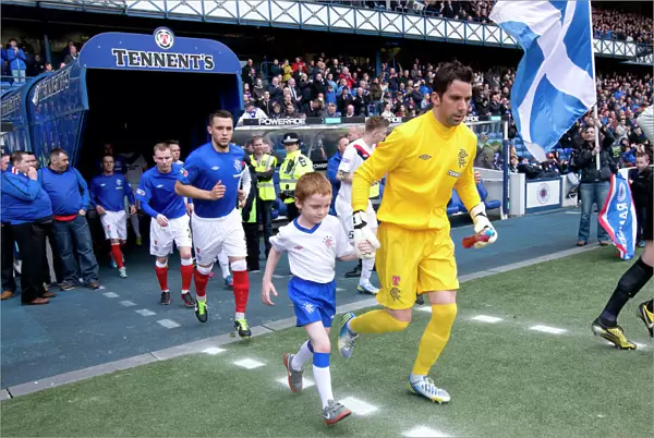 Surprising Defeat at Ibrox: Rangers FC's Neil Alexander and Mascots Lead Out Team Amidst 1-2 Loss to Peterhead