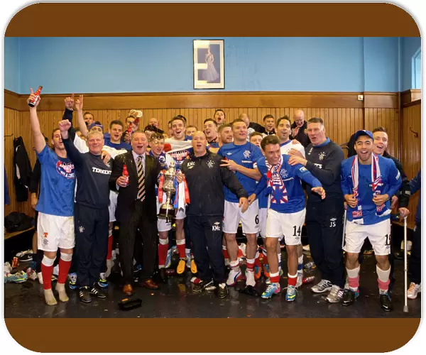 Rangers Football Club: Celebrating Third Division Victory with the Irn Bru Trophy at Ibrox Stadium