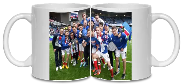 Rangers Football Club: Celebrating Third Division Title Win with Irn Bru Trophy (1-0 vs Berwick Rangers at Ibrox Stadium)