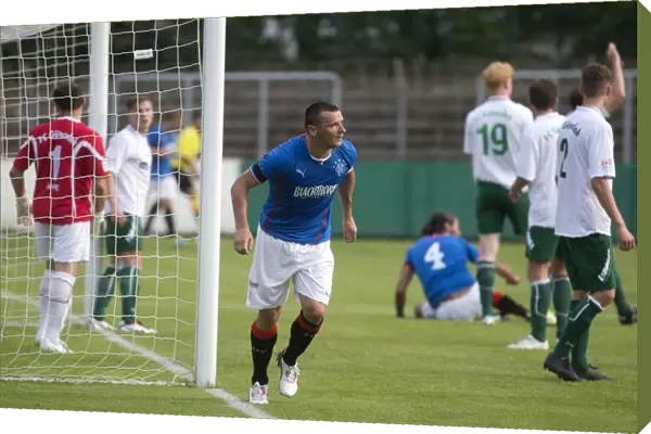 Rangers Lee McCulloch: Rejoicing in His Opening Goal Against FC Gutersloh (1-0)