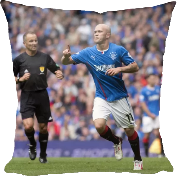 Rangers Nicky Law: Ecstatic Moment as He Celebrates Game-Winning Goal vs. Brechin City in SPFL League 1 at Ibrox Stadium (4-1)