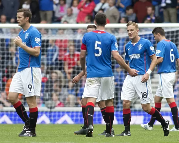 Rangers: Dean Shiels and Lee Wallace Celebrate Four-Goal Lead Over Brechin City at Ibrox Stadium