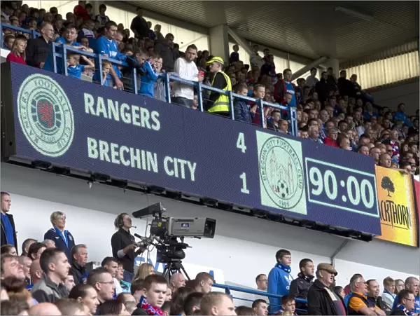 Jubilant Ibrox Scoreboard: Rangers 4-1 Victory Over Brechin City (SPFL League 1)