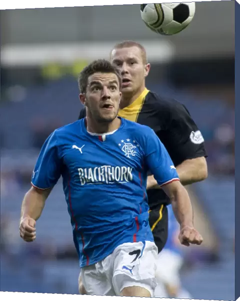 Rangers Andy Little Scores the First Goal against Berwick Rangers in Ramsden Cup Round Two at Ibrox Stadium (2-0)