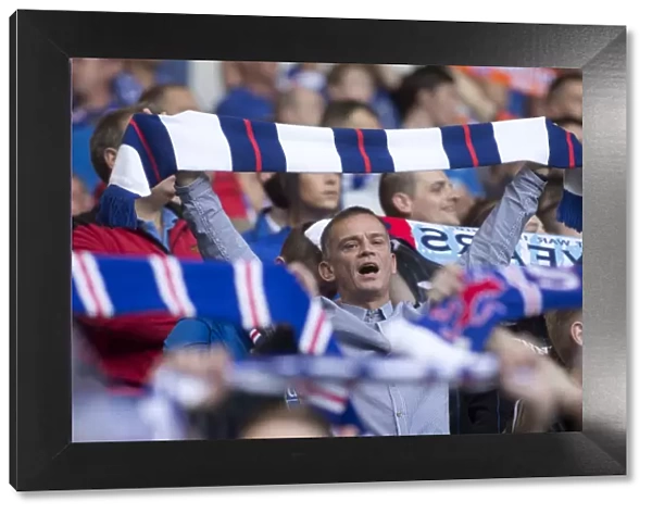 Ecstatic Rangers Fans Celebrate 5-0 Victory Over East Fife at Ibrox Stadium