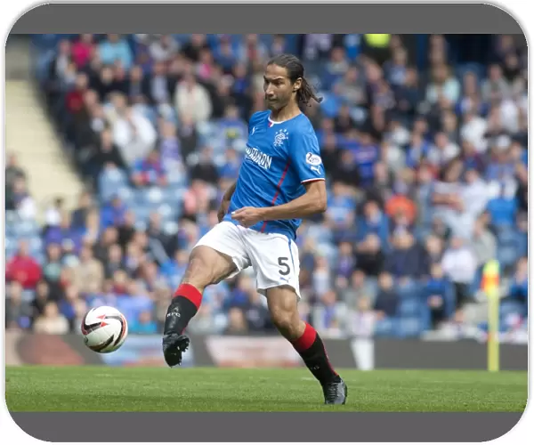 Rangers Bilel Mohsni in the Thick of the Action: 5-1 Victory over Arbroath at Ibrox Stadium
