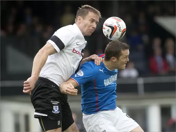 Rangers Jon Daly Scores the First of Two Goals Against Ayr United in SPFL League 1 at Somerset Park (2-0)