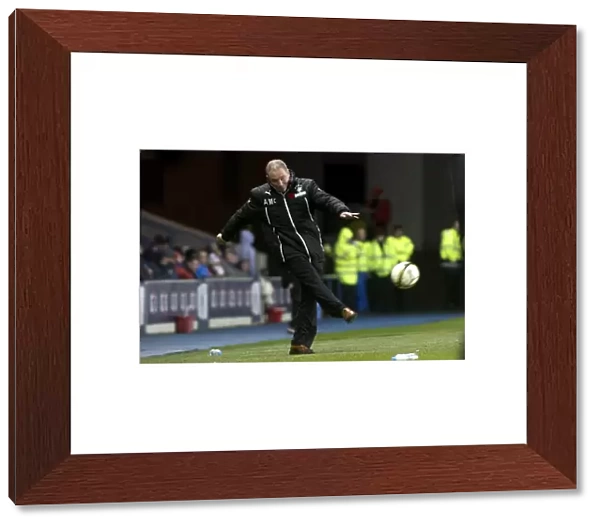 Ally McCoist Celebrates Rangers 3-0 Scottish Cup Victory Over Airdrieonians with a Kick at Ibrox Stadium