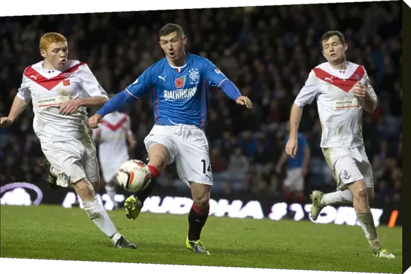 Rangers Fraser Aird in Action: Ibrox Showdown vs Airdrieonians - SPFL League 1 (Scottish Cup Champions 2003)
