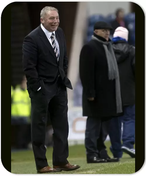 Ally McCoist's Light-Hearted Moment with Linesman at Ibrox: Rangers Scottish Cup Victory (Scottish League One, 2003)