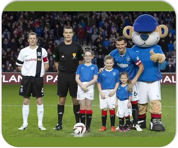 Rangers Football Club: Double Victory Celebration - Lee McCulloch and Mascots at Ibrox Stadium (2003) - Scottish Cup Win