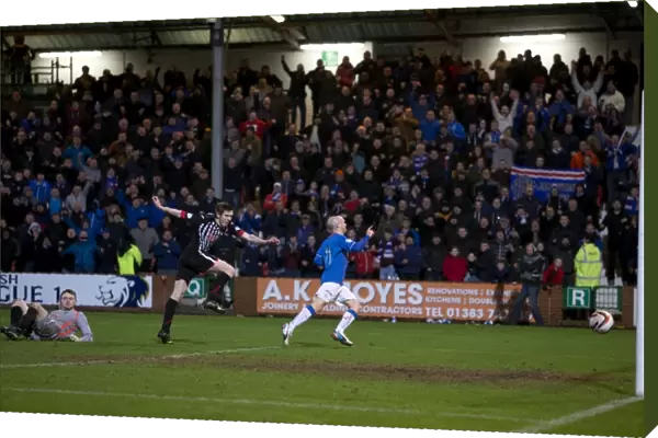 Rangers Nicky Law Scores the Decisive Chip in the 2003 Scottish Cup Final Against Dunfermline Athletic