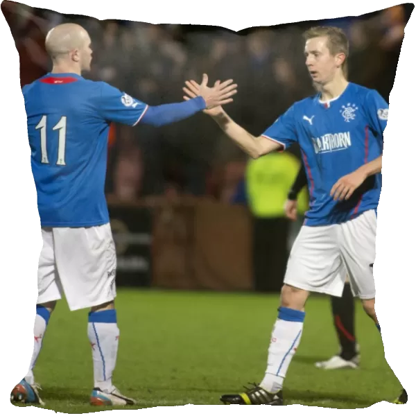 Rangers Robbie Crawford and Nicky Law: Celebrating Glory in Scottish League One - Dunfermline Athletic vs Rangers