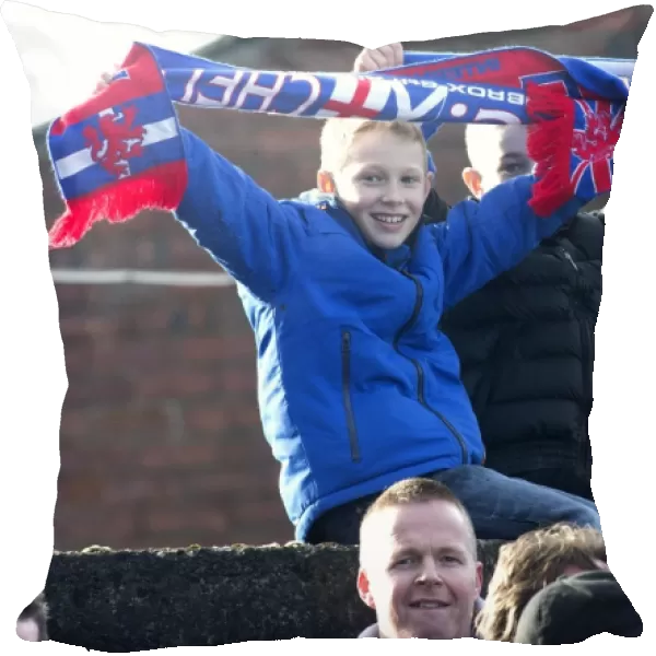 Triumphant Rangers Fans Celebrate Scottish Cup Victory at Ayr United: Somerset Park