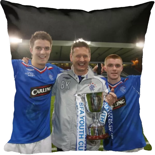 Rangers: Celebrating Youth Cup Victory over Celtic (2008) - Andrew Little and John Fleck