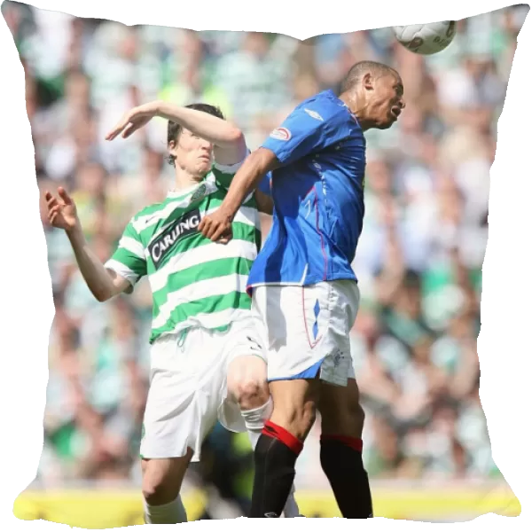 Intense Rivalry: Clydesdale Bank Premier League - Celtic vs Rangers: Aerial Battle of Cousins and Caldwell (Celtic's Triumph, 3-2)