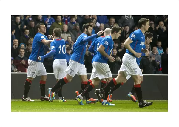 Rangers Football Club: Lee McCulloch and Teammates Celebrate 2003 Scottish Cup Win at Ibrox Stadium