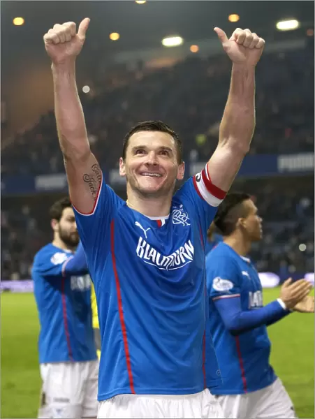 Rangers Football Club: Lee McCulloch's Title-Winning Celebration at Ibrox Stadium - Scottish League One Championship & Scottish Cup Victory (2003)