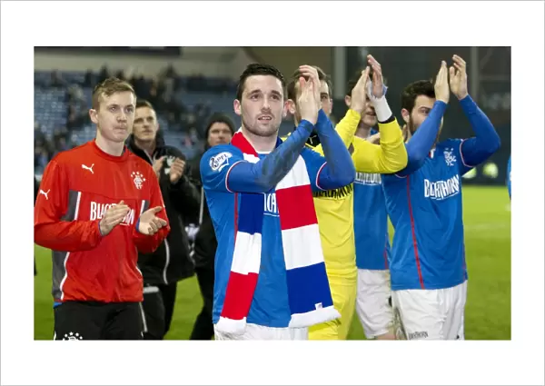 Rangers Football Club: Robbie Crawford and Nicky Clark Celebrate Winning the Scottish League One Title at Ibrox Stadium