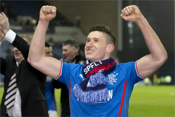 Fraser Aird's Title-Winning Goal: Rangers Football Club Claims Scottish League One Victory at Ibrox Stadium