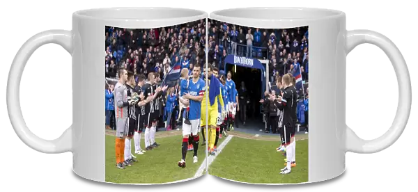 Champions Honor Guard: Rangers Football Club Welcomed by Dunfermline Athletic before Scottish League One Clash at Ibrox Stadium (Scottish Cup Winners 2003)