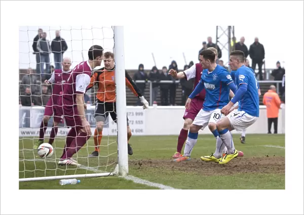 Rangers Fraser Aird Scores the Winning Goal against Arbroath in Scottish League One at Gayfield Park (Scottish Cup Triumph, 2003)