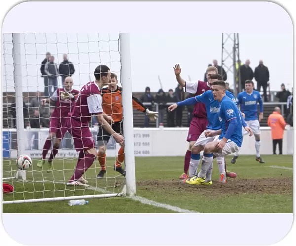 Rangers Fraser Aird Scores the Dramatic Winning Goal Against Arbroath in Scottish League One at Gayfield Park