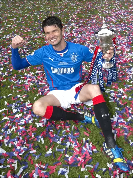 Emilson Cribari's Double Victory: League One Title and Scottish Cup Triumph at Ibrox Stadium
