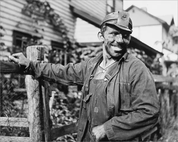 COAL MINER, 1938. A Polish-American coal miner in Capels, West Virginia
