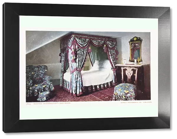 Martha Washingtons Bedroom Postcard. Martha Washingtons Bedroom Postcard