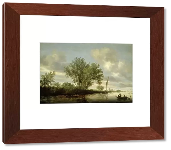 River Landscape, 1645 (oil on panel)