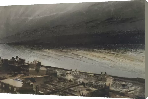 Marine-Terrace, Jersey, 1855 (charcoal, pencil and gouache on paper)