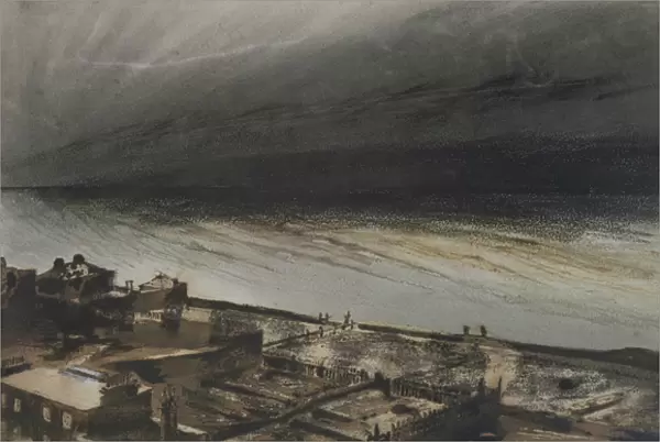 Marine-Terrace, Jersey, 1855 (charcoal, pencil and gouache on paper)