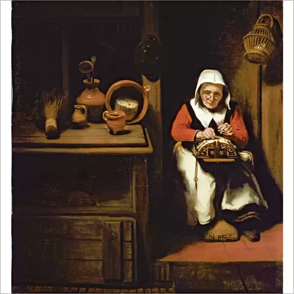The Lacemaker (oil on canvas)
