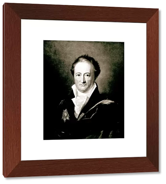 Johann Wolfgang Goethe (1749-1831) (engraving) (b  /  w photo)