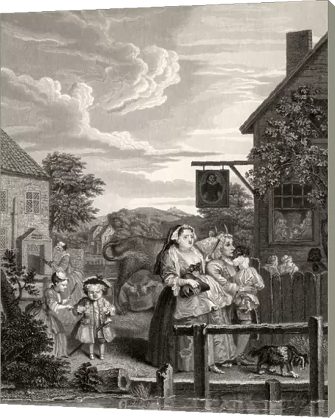 Times of the Day: Evening, from The Works of William Hogarth, published 1833