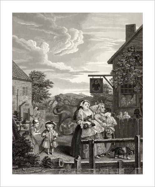 Times of the Day: Evening, from The Works of William Hogarth, published 1833