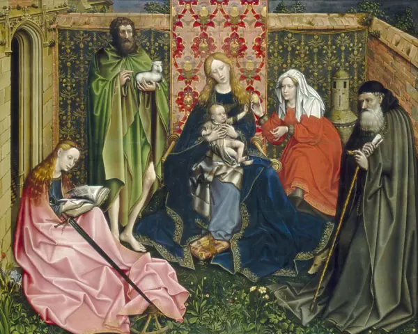 Madonna and Child with Saints in the Enclosed Garden, c. 1440- 60 (oil on panel)