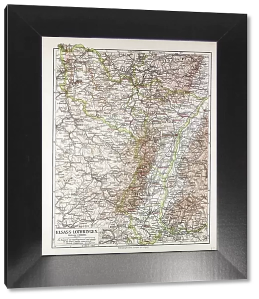 Map of Elsass-Lothringen, 1899