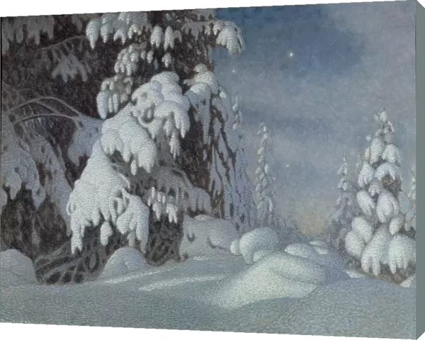 Winter Moonlight, 1895. Artist: Fjaestad, Gustaf (1868-1948)