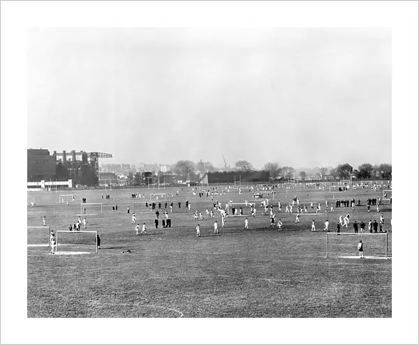 Some of the 111 football games played at Hackney Marshes, London on Sunday, January 28th