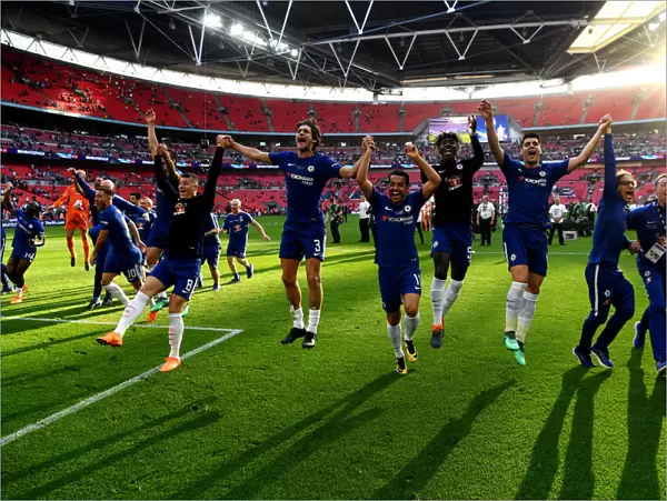 Chelsea Celebrates FA Cup Victory over Manchester United