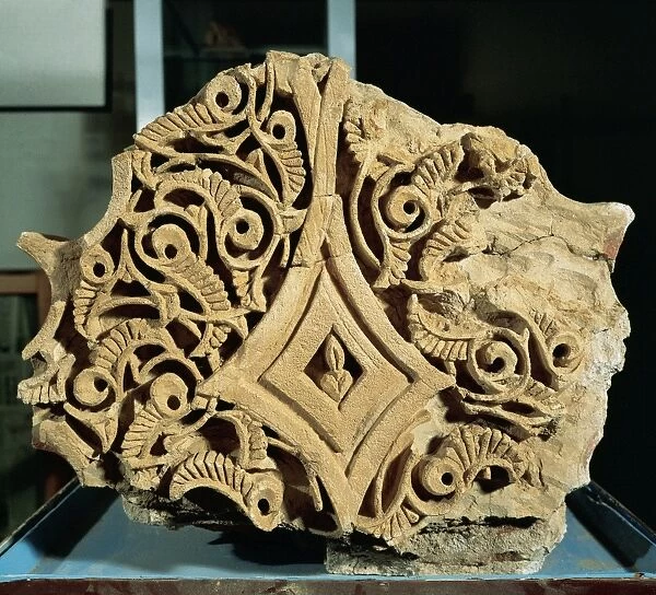Spain. Catalonia. Balaguer. Islamic Art. Fragment of plaster