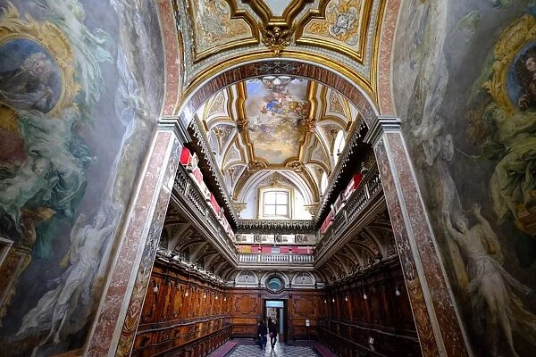 The Sacristy of the San Domenico Maggiore Church housing the coffins of members of
