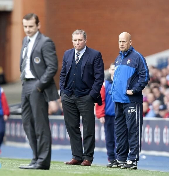 Ally McCoist and Kenny McDowall Observe Rangers 3-1 Victory Over St Mirren at Murray Park