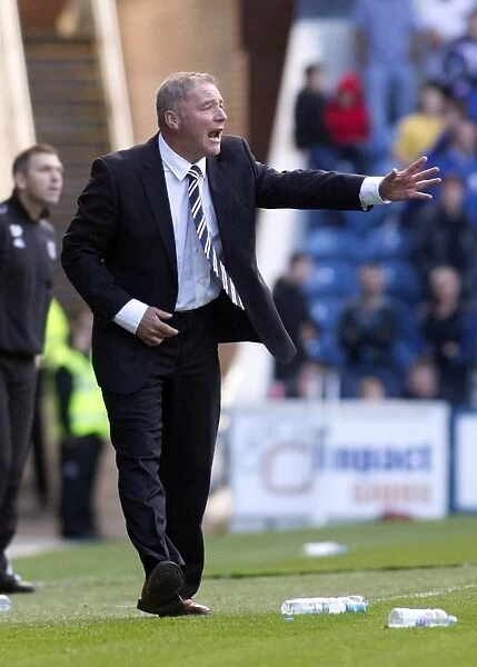 Ally McCoist Motivates Rangers Players During Ibrox Victory over Arbroath in Scottish League One