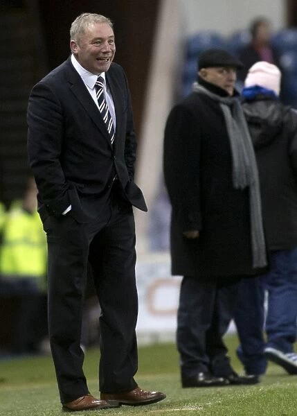 Ally McCoist's Light-Hearted Moment with Linesman at Ibrox: Rangers Scottish Cup Victory (Scottish League One, 2003)