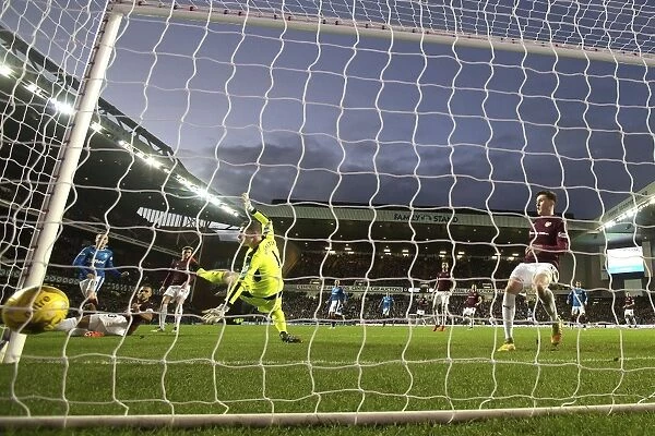 Barrie McKay Scores the Second Goal for Rangers Against Hearts in the Ladbrokes Premiership at Ibrox Stadium